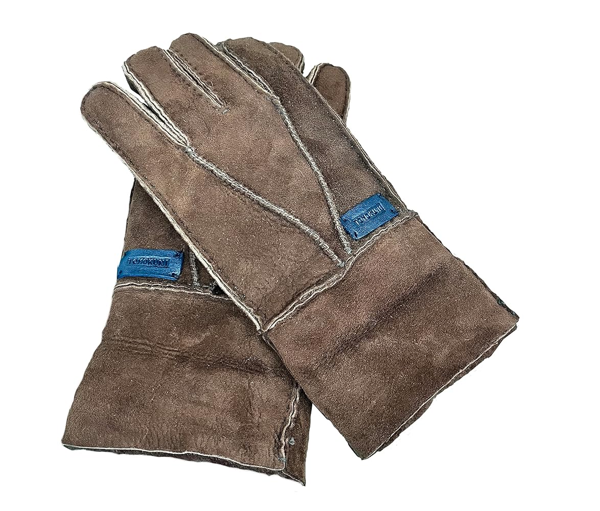 デモデ　demodee ムートン　レザー　手袋　焦茶　新品未使用 デモデ demodee ムートン レザー 手袋 焦茶 新品未使用